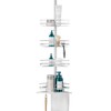 Zenna Home Tension Pole Shower Caddy Corner Organizer, Adjustable Standing