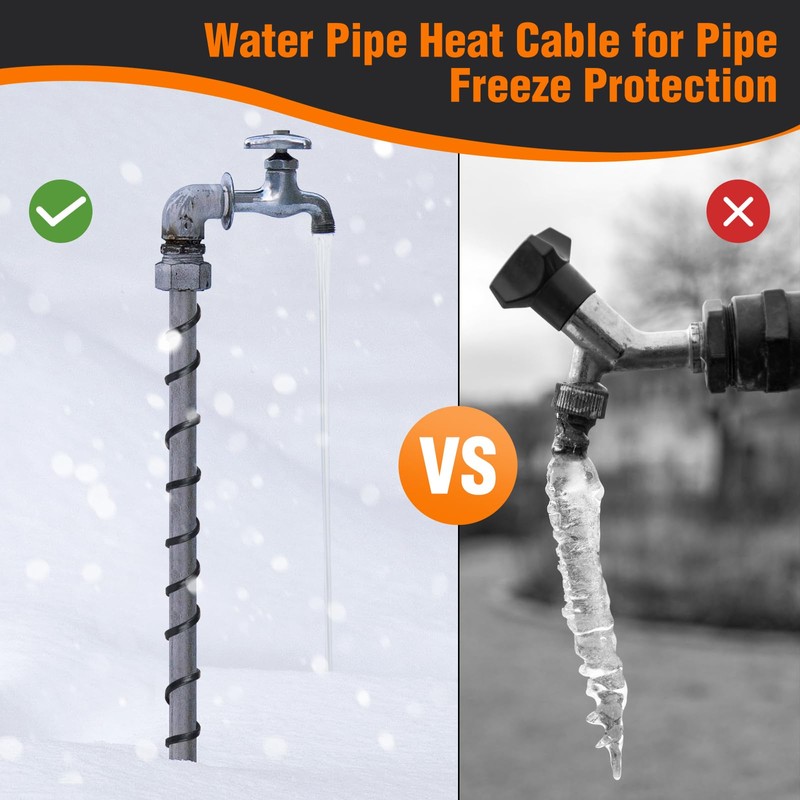 LantingMing Roof Snow De-Icing Heating Cable Self-Regulating-Plug-in Ready Heat Cable