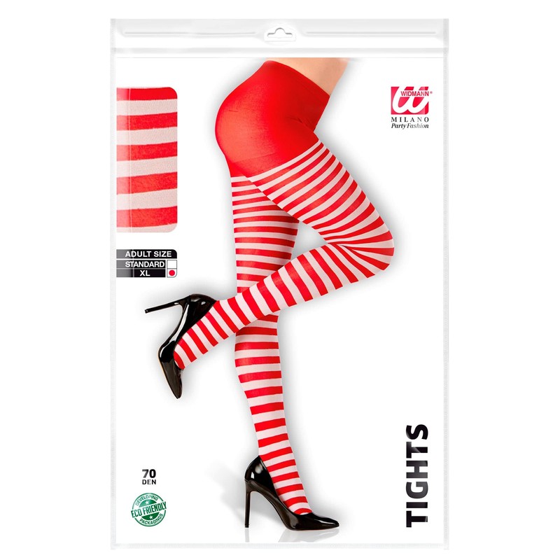 Widmann Striped Tights, red/white
