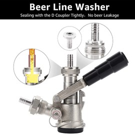 Válvula de Retención de Gas de Acoplamiento D, Válvula de Retención de Gas de Cerveza, Junta de Arandela de Línea, sin Fugas, Accesorios de Acoplador de Barril de Cerveza sin Olor para Acoplador Sanke