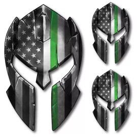 Decals by Haley Thin Green Line Spartan Helmet Decal Sticker Car Truck Auto Military Army Marine