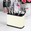 QUARKZMAN Kitchen Utensils Holder Stainless Steel Square Divider Storage Cooking