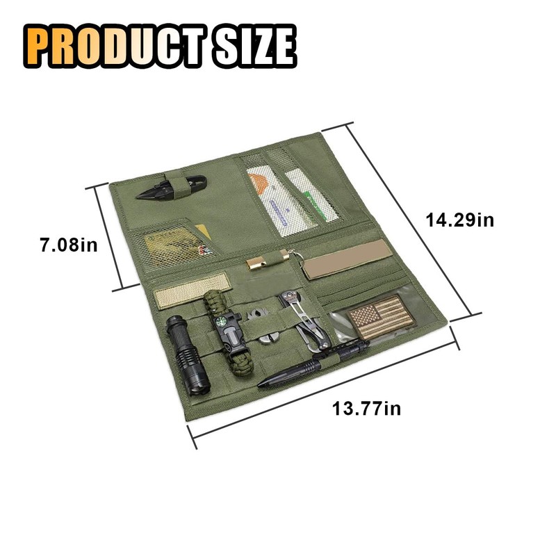 Tactical Molle Car Sun Visor Organizer, Large Molle Visor Panel
