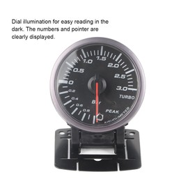 BOROCO 2.5 Inch 60 mm 3.0 Bar LED Car Modification Turbo Boost Gauge Meter Pointer DC12V