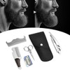 6pcs Beard Kit Shaving Knife Blade Beard Brush Scissors Storage