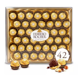Undisclosed Ferrero Rocher, 42 Count, Gourmet Milk Chocolate Hazelnut, Chocolate Gift Box, I