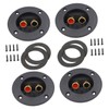 Operitacx 4pcs Round Speaker Terminal Binding Post Connector for Subwoofer