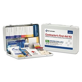 First Aid Only 90671 50-Person ANSI B+ Contractor's Emergency First Aid Kit for Home Renovation, Job Sites, and Construction Vehicles, 254 Pieces White