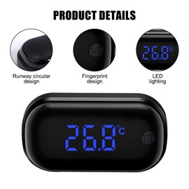 Aquarium Thermometer, High Precision Digital Aquarium Thermometer with Touchscreen and LCD Display for Aquarium, Freshwater and Saltwater