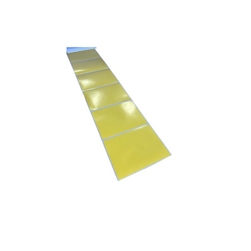 100 Labels, Strip of Yellow 4x3 inch Direct Thermal Labels