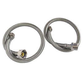 SOMATHERM FOR YOU - 2 flexible connection Lotto Sanitation straight plug 15/21 (1/2) - nut right female 15/21 (1/2) - 30 length cm - DN8
