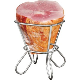 TrueCraftware– 8-1/2" x 7-1/4" x 6" Wire Ham Holder Chrome Plated- Roasting Wire Spiral Ham Holder Roasting Rack For Ham Cooling Drying Rack Kitchen Rack Great for Cooking Roasting