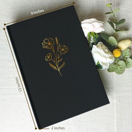 Holoary Photo Album 4x6 300 Photos, 300 Pockets 4”x6” Picture Album, Linen Fabric Cover Big Picture Book for Photos with Writing Area, 4x6 Photo Albums for Family Weddings Travel Memories(Black)