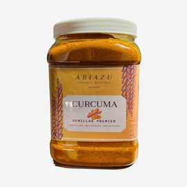 ARIAZU Curcuma en polvo 1kg frasco hermetico reusable 1 kilo