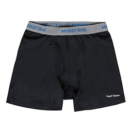 Mossy Oak Underwear Boxer Briefs for Men, Anti Chafing & Quick Dry, Anthracite, X-Large