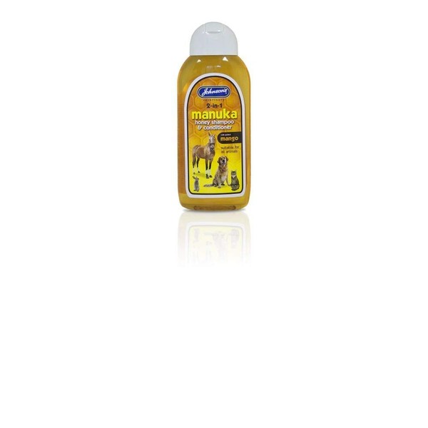 Johnson's Vet Manuka Honey 2-In-1 Shampoo, Clear, 200 ml (Pack of 1)