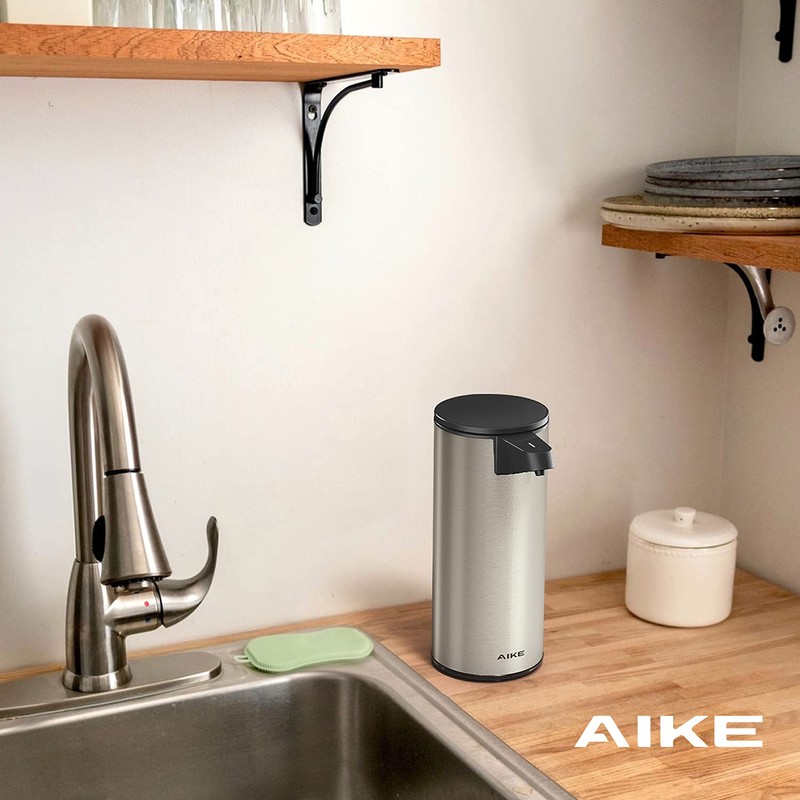 AIKE Soap Dispenser Automatic Stainless Steel with Infrared Sensor, 280