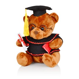 Yixiang Graduation Bear - Graduation Plush Bear, Stuffed Animal Bear with Glasses, Grad Cap, Diploma and Props - Graduation Gift, 8.5 Inches, Brown