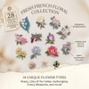 28PCS Mini Flower Embroidery Iron on Patches for Clothing Sewing