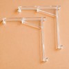 4pcs Valance Clips 3.5" Clear Vertical Blind Hidden Retainer Holder