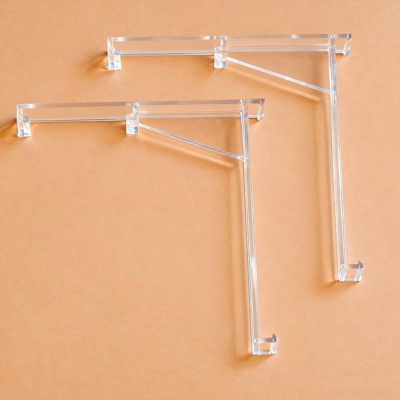 4pcs Valance Clips 3.5" Clear Vertical Blind Hidden Retainer Holder