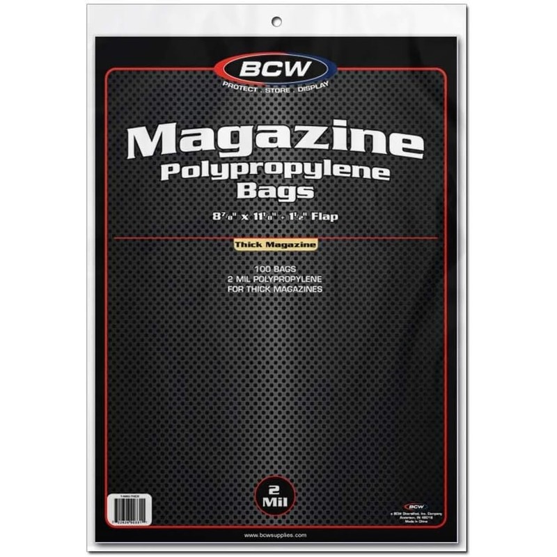 BCW Thick Magazine Bags - 1 Pack of 100 |