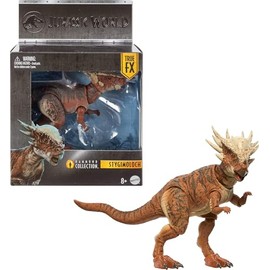 Jurassic World Hammond Collection JDJ10 - Figura de acción de Hombre y Dinosaurio, diseño de Tigre de atrociraptor, película Premium, Ojos de Cristal y 14 Puntos de articulación
