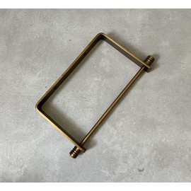 Solid Toilet Paper Holder Handmade Brass Wall Mount Paper Roll Holder Bathroom Fixture (Satin Brass)