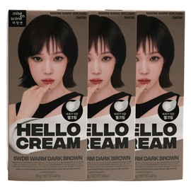 Mise-en-scène New Hello Cream Hair Dye 5WDB Warm Dark Brown x3 / 미쟝센 뉴 헬로크림 염색약 5WDB 웜다크브라운 x3개