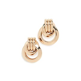 Kenneth Jay Lane Women's 1 1/4" Polished Gold Love Knot Doorknock, Polished Gold, One Size