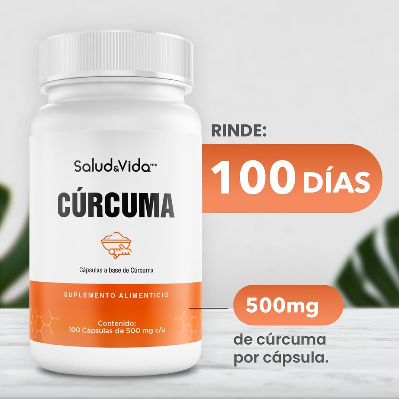 Cúrcuma 500mg | 1 al día | 100 cápsulas |