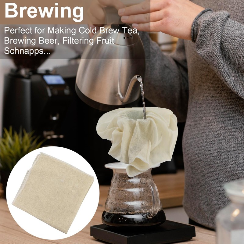 Pack of 5 Reusable Filter Cloths, Cloth Strainer for Cooking,