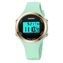 Womens Watch, Digital Watches for Women Female Wrist Watch Sport Chronograph Resin Matte Strap Women's Watch Easy Read Montre Femme