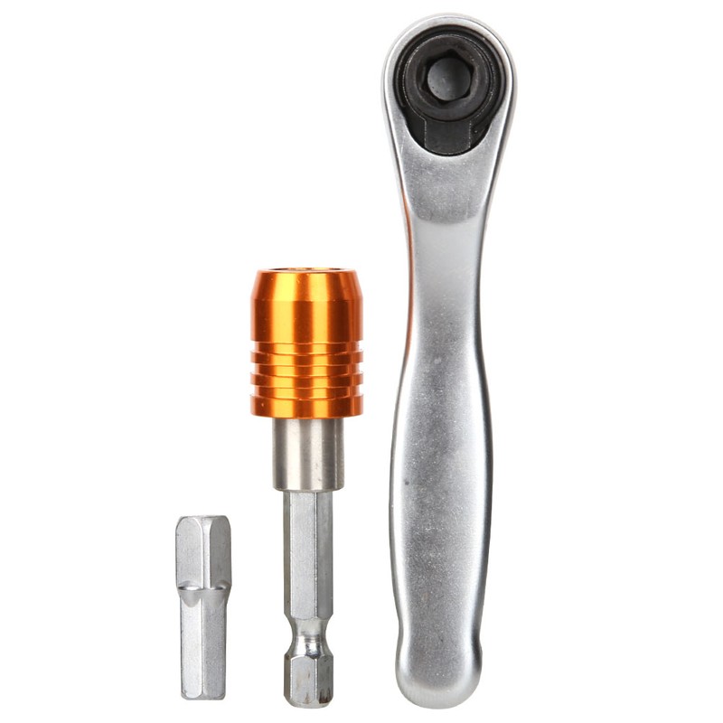 Mini Ratchet Wrench Kit Slot Star Cross Hex Screwdriver Bit