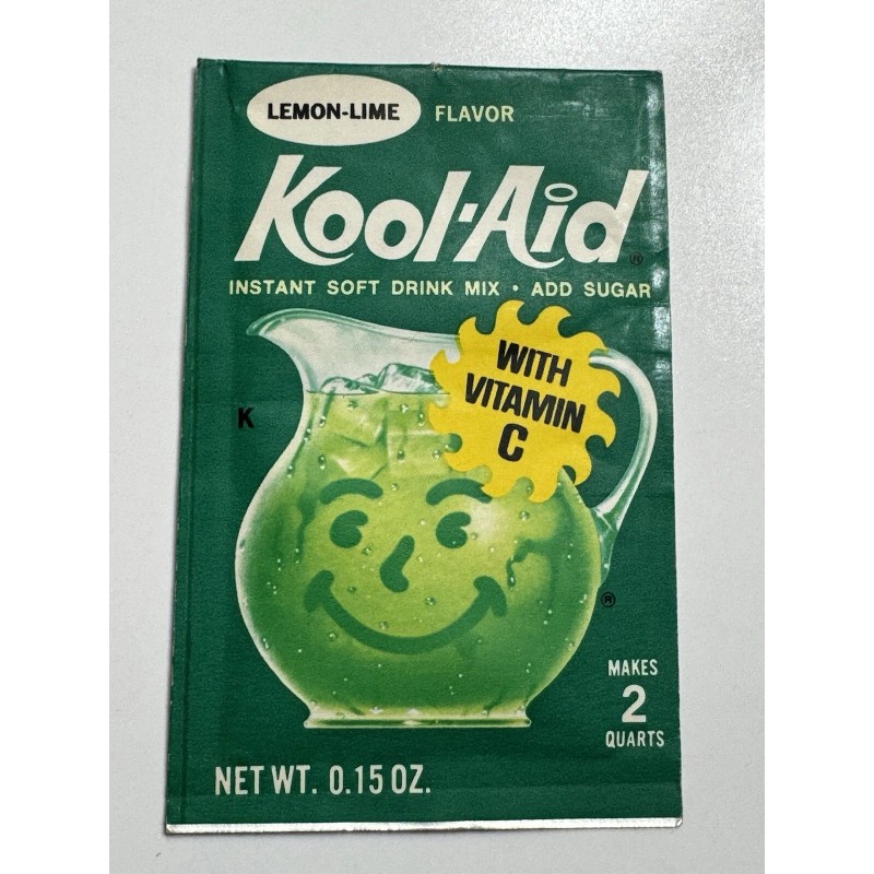 Kool-Aid Vintage 60s Kool-Aid Lemon Lime Flavor Packet NOS