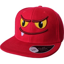 Baddery Children's Cap: Tooth Monster – Cap Boys Cap Boys Sports Hat, red