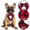 Cyeollo 2 Pack Christmas Dog Tuxedo Bandana & Outfit -