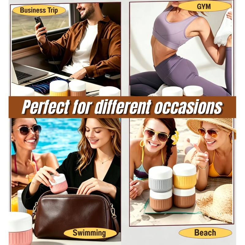 TSA Travel Cosmetic Containers Cream Jars(Pinkblue)