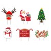 6 Pcs Christmas Yard Signs with Stakes Plastic Winter Yard