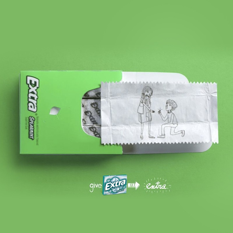 EXTRA Gum Polar Ice, Sugarfree Gum, 45 Ct, Bulk Mint