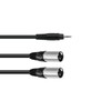 OMNITRONIC Adaptor Cable 3.5 Jack / 2 x XLR (M)