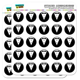 Tuxedo Wedding Bachelor Shower 1" Planner Calendar Scrapbooking Crafting Stickers - Clear