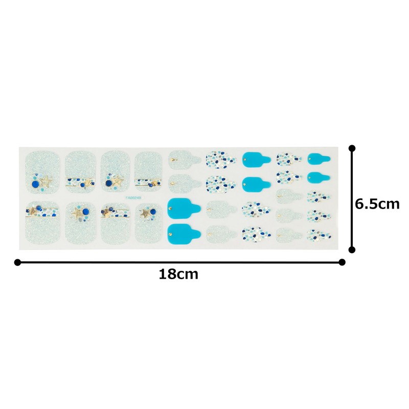 ZINIPIN FA00249 Foot Nail Seal Clear Lame Ocean