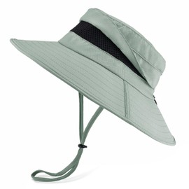 EINSKEY Men's Sun Hat, Rain Waterproof UV Protection Wide Brim Bucket Hat for Beach Travel Golf Safari Garden Fishing Hiking