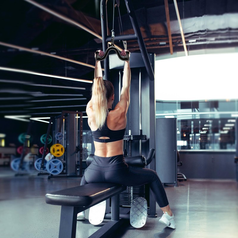 Kipika 12" Lat Pull Down Bars Cable Machine Attachment, Rowing