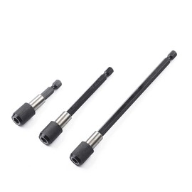 Fongmore 3 Pcs 60mm 100mm 150mm 1/4 Inch Hex Shank Magnetic Extension Chuck Adapter Quick Release Bar Socket Screwdriver Bit Holder