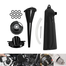 HDBUBALUS Motorcycle Oil Filter Wrench Drain Funnel Primary Crankcase Oil Fill Change Funnel Drain Plug O-Ring Drip Free Fit for Harley Sportster XL883 Breakout FXSB Touring Softail Dyna