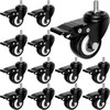 Heavy Duty Swivel Caster Wheels with Dual Brake, 2-in M8x15mm,