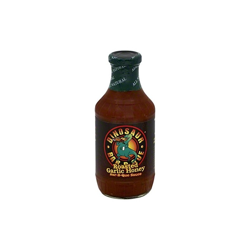 Dinosaur Bar-B-Que Roasted Garlic Honey BBQ Sauce, 19 oz (Pack