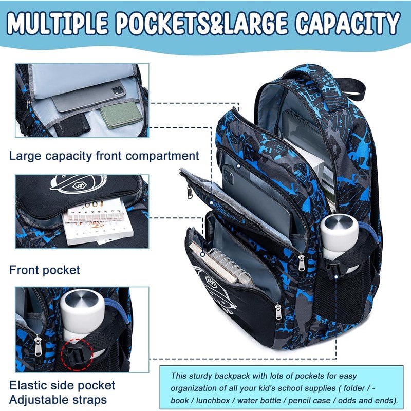 BLUBOON Backpack for School Backpacks for Boys Bookbag Teens Back
